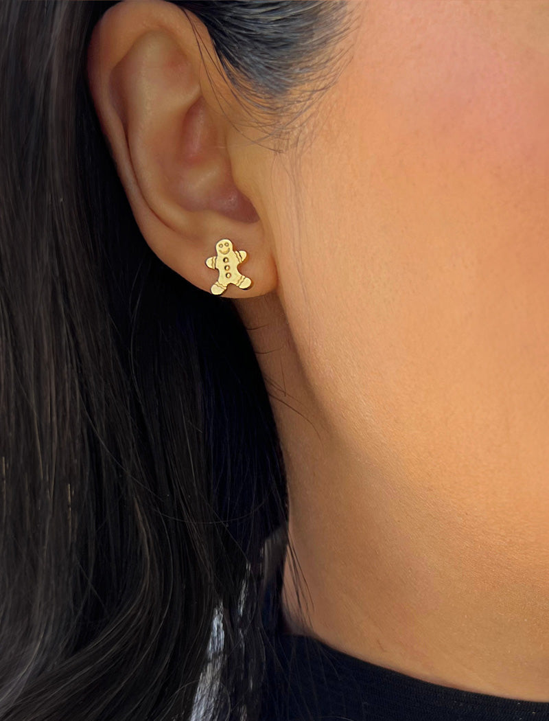 GINGERBREAD HOLIDAY Stud Earrings | Sterling Silver