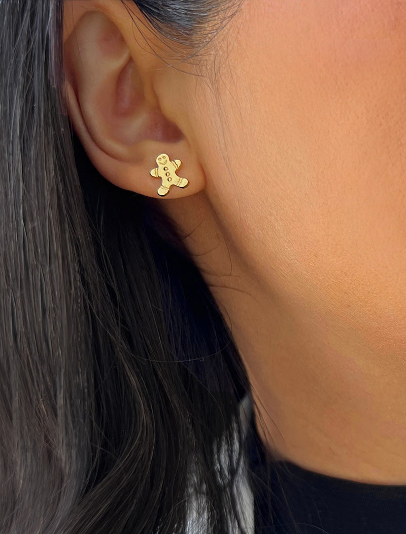 GINGERBREAD HOLIDAY Stud Earrings | Sterling Silver