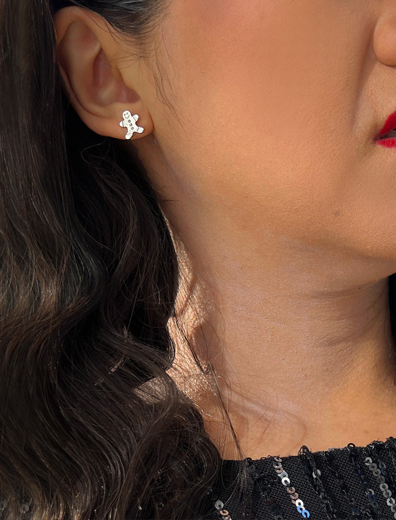 GINGERBREAD Stud Earrings | 18K Gold Over Sterling Silver