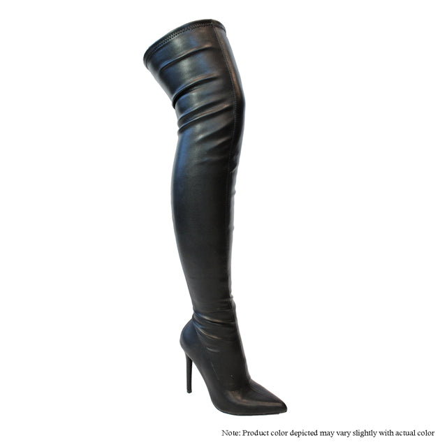 Gisele - Black PU {Order 1/2 Size Larger}