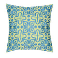 Beauty Embroidered Decorative Pillow (Blue/Sunshine)