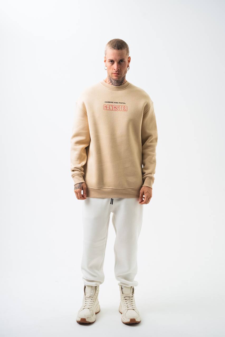 Gangster Oversized Sweatshirt: Urban Streetwear & Graphic Design