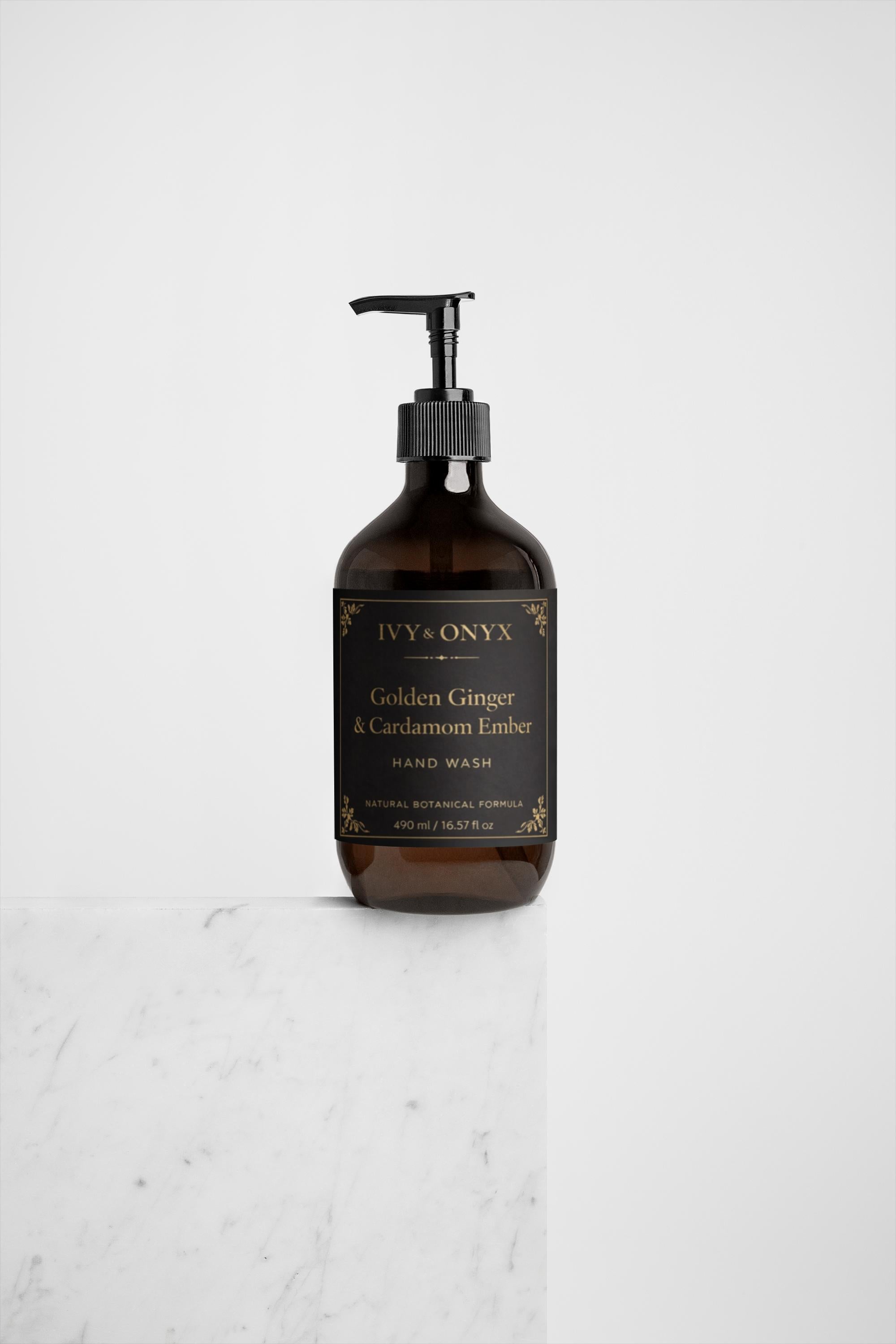 Golden Ginger & Cardamom Ember Luxury Hand Wash – 490ml