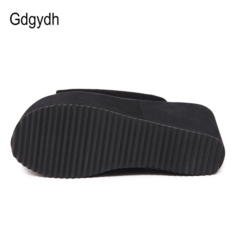 Gdgydh Summer Slip On Women Wedges Sandals Platform High Heels Fashion