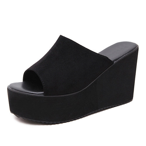 Gdgydh Summer Slip On Women Wedges Sandals Platform High Heels Fashion