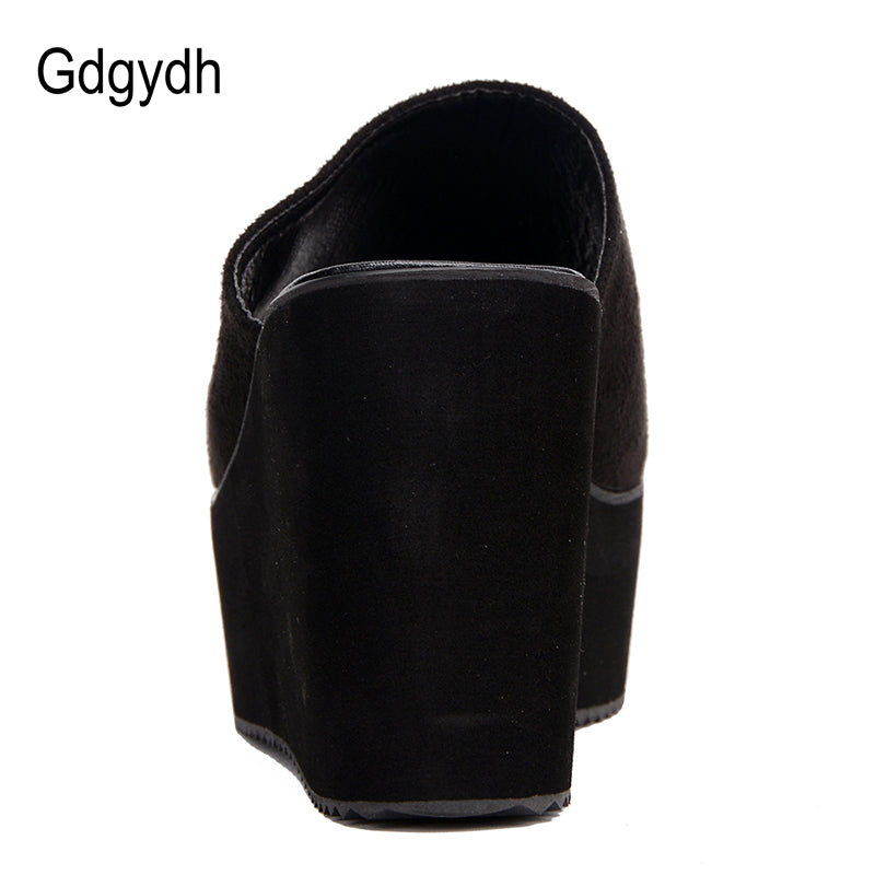 Gdgydh Summer Slip On Women Wedges Sandals Platform High Heels Fashion