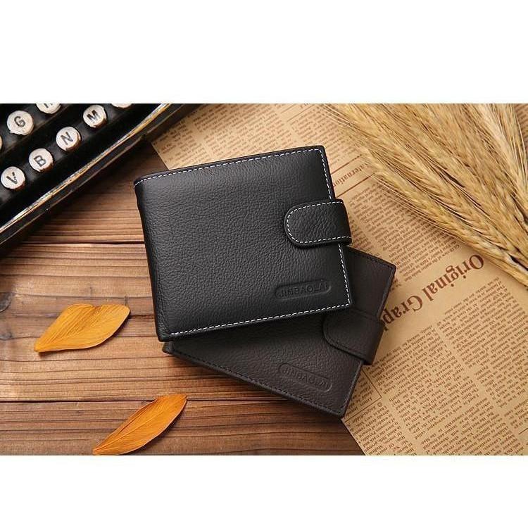 Genuine Leather Snap Collection Wallet - 2 Colors