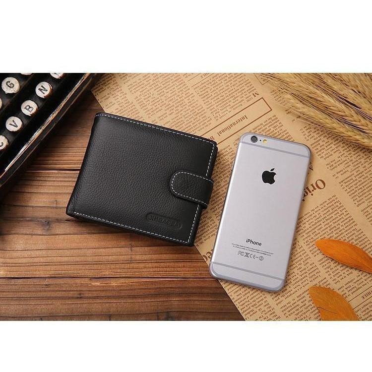 Genuine Leather Snap Collection Wallet - 2 Colors
