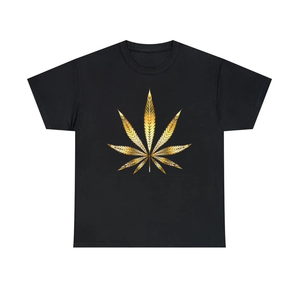 Gold Marijuana Leaf Tee
