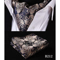 Golden Luxury Paisley Ascot/Cravat Tie & Handkerchief