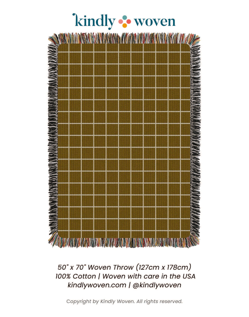 Greer — Acorn Colorway - Reversible Woven Blanket with Fringe