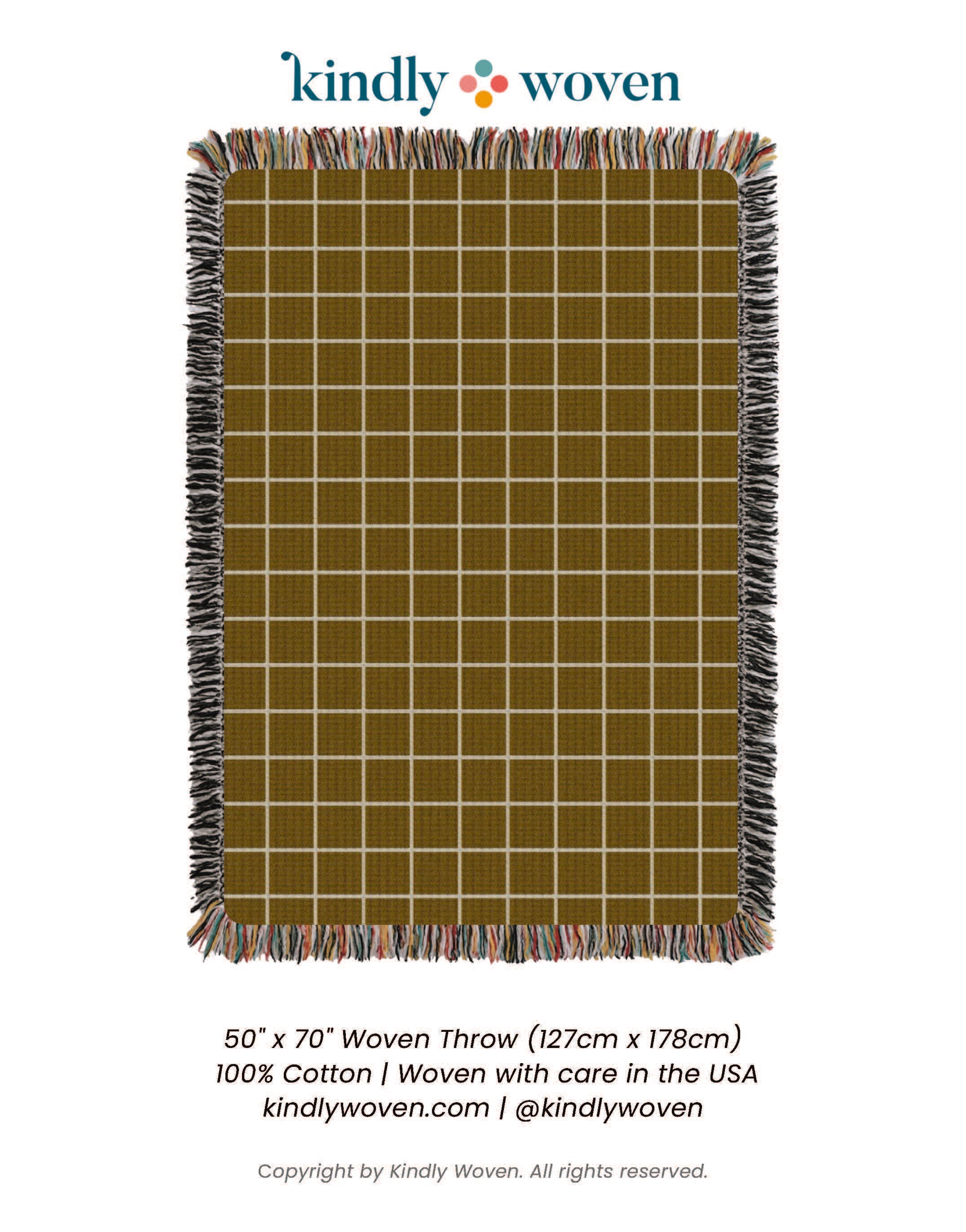 Greer — Acorn Colorway - Reversible Woven Blanket with Fringe