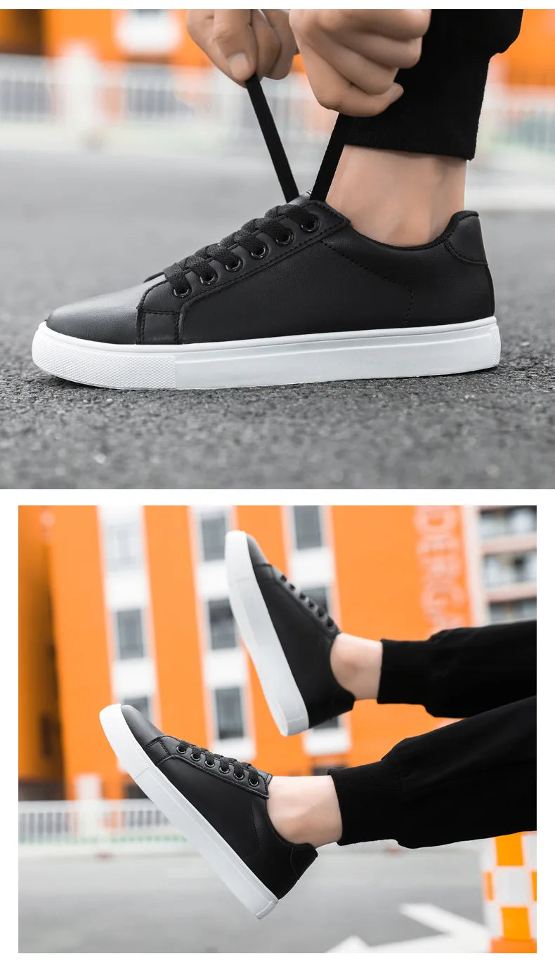 Men's Summer Korean Style Fashion Board Shoes Trendy All-match Casual Large Size Soft PU Mesh Solid Color PVC