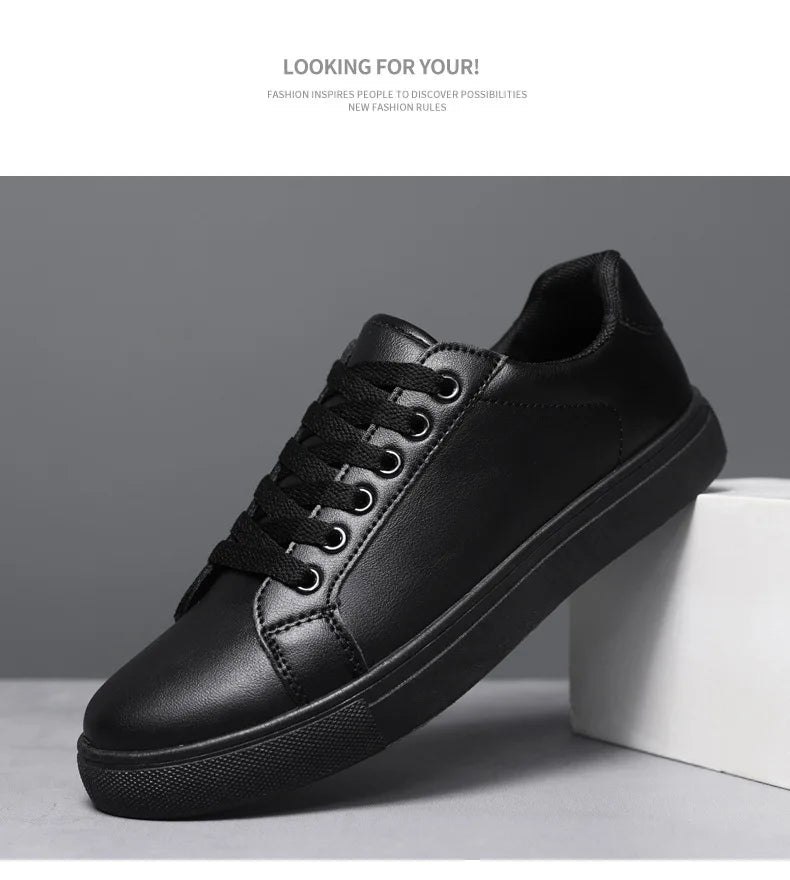 Men's Summer Korean Style Fashion Board Shoes Trendy All-match Casual Large Size Soft PU Mesh Solid Color PVC