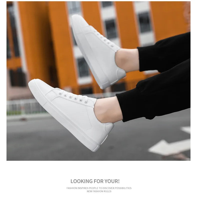 Men's Summer Korean Style Fashion Board Shoes Trendy All-match Casual Large Size Soft PU Mesh Solid Color PVC