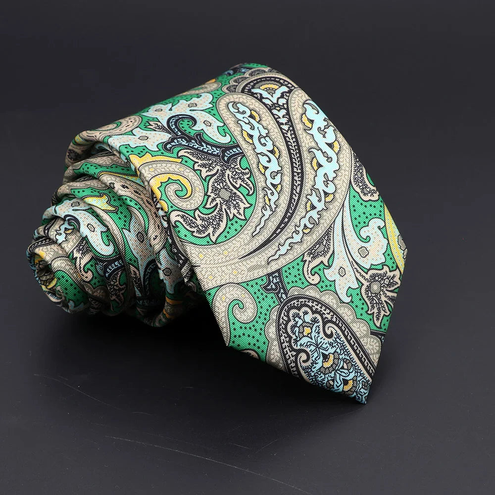 Novelty Men's Formal Ties 7cm Soft Silk Necktie