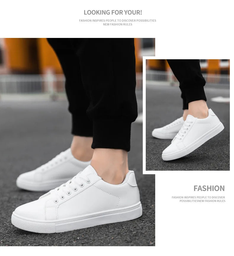 Men's Summer Korean Style Fashion Board Shoes Trendy All-match Casual Large Size Soft PU Mesh Solid Color PVC