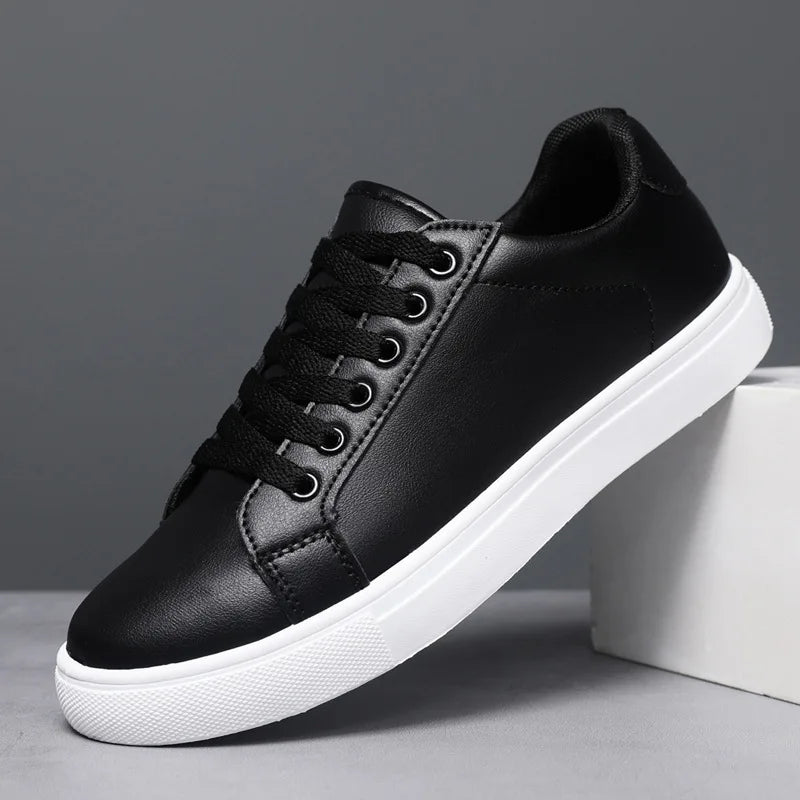 Men's Summer Korean Style Fashion Board Shoes Trendy All-match Casual Large Size Soft PU Mesh Solid Color PVC