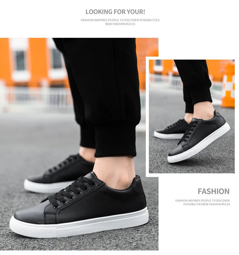 Men's Summer Korean Style Fashion Board Shoes Trendy All-match Casual Large Size Soft PU Mesh Solid Color PVC