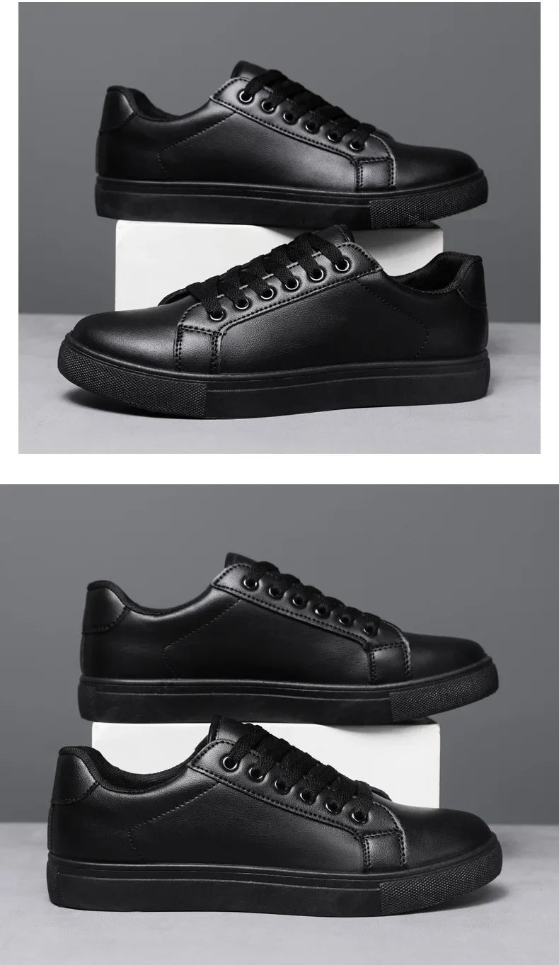 Men's Summer Korean Style Fashion Board Shoes Trendy All-match Casual Large Size Soft PU Mesh Solid Color PVC