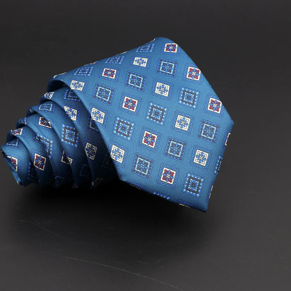 Novelty Men's Formal Ties 7cm Soft Silk Necktie