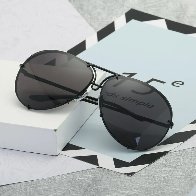 Fashion Pilot Sunglasses Women Oversized Luxury Sun Cool Mirror Vintage Gradient Shades UV400
