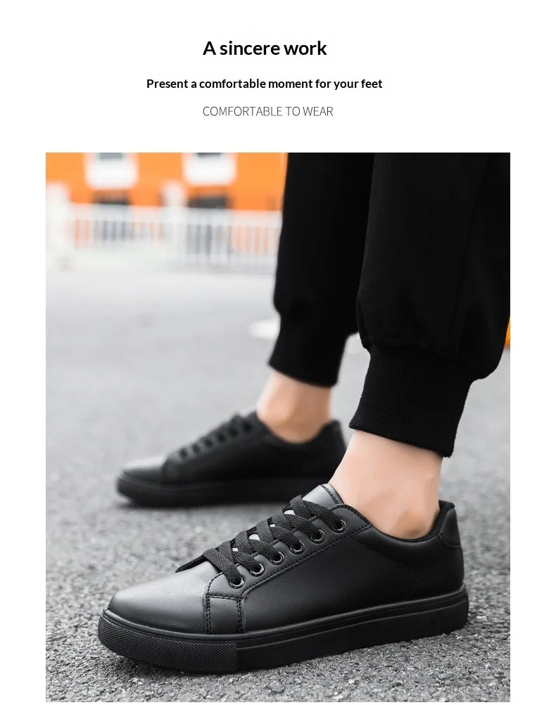 Men's Summer Korean Style Fashion Board Shoes Trendy All-match Casual Large Size Soft PU Mesh Solid Color PVC