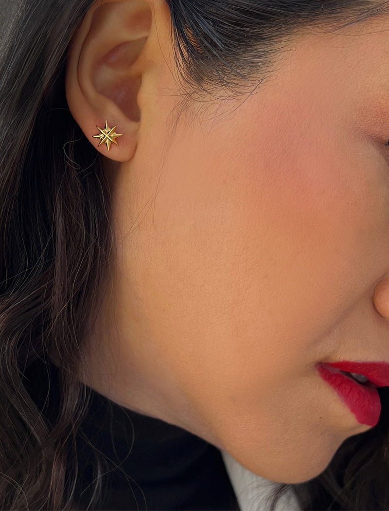 SPARKLE Star Earrings | 18K Gold Over Sterling Silver