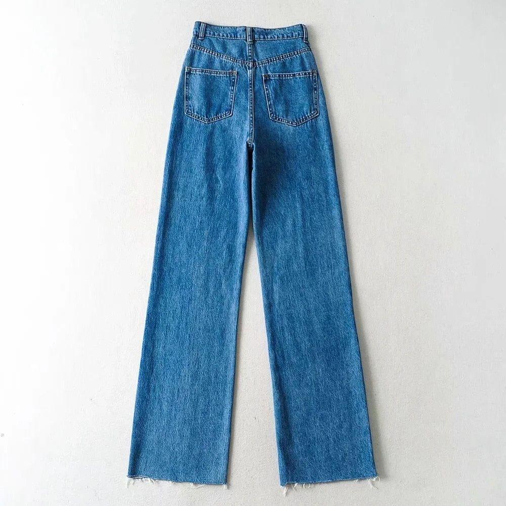 Harbor Blue High-Waist Jeans