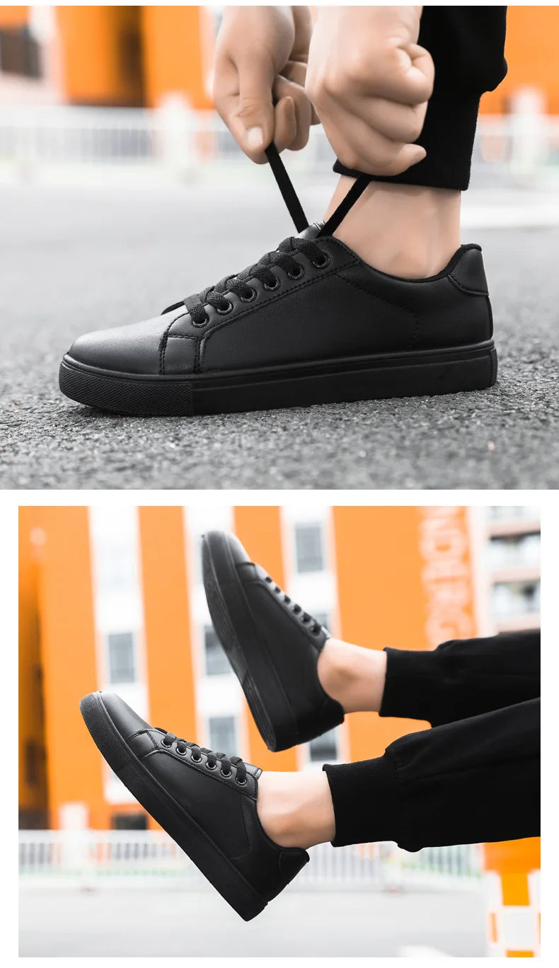 Men's Summer Korean Style Fashion Board Shoes Trendy All-match Casual Large Size Soft PU Mesh Solid Color PVC