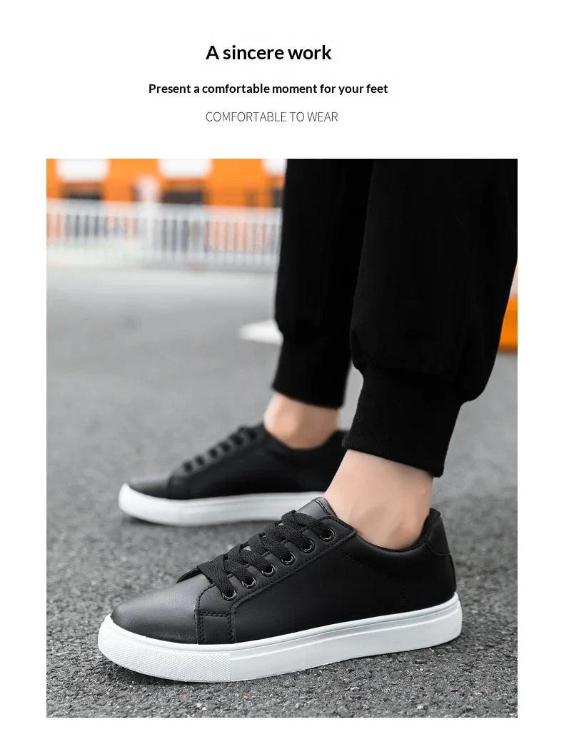 Men's Summer Korean Style Fashion Board Shoes Trendy All-match Casual Large Size Soft PU Mesh Solid Color PVC