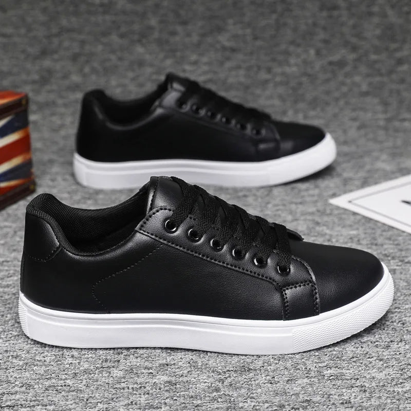 Men's Summer Korean Style Fashion Board Shoes Trendy All-match Casual Large Size Soft PU Mesh Solid Color PVC