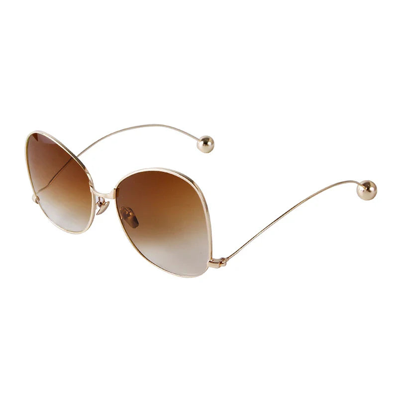 Radiant Gold Oversized Sunglasses