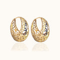 Hollow Carved Chunky Hoops