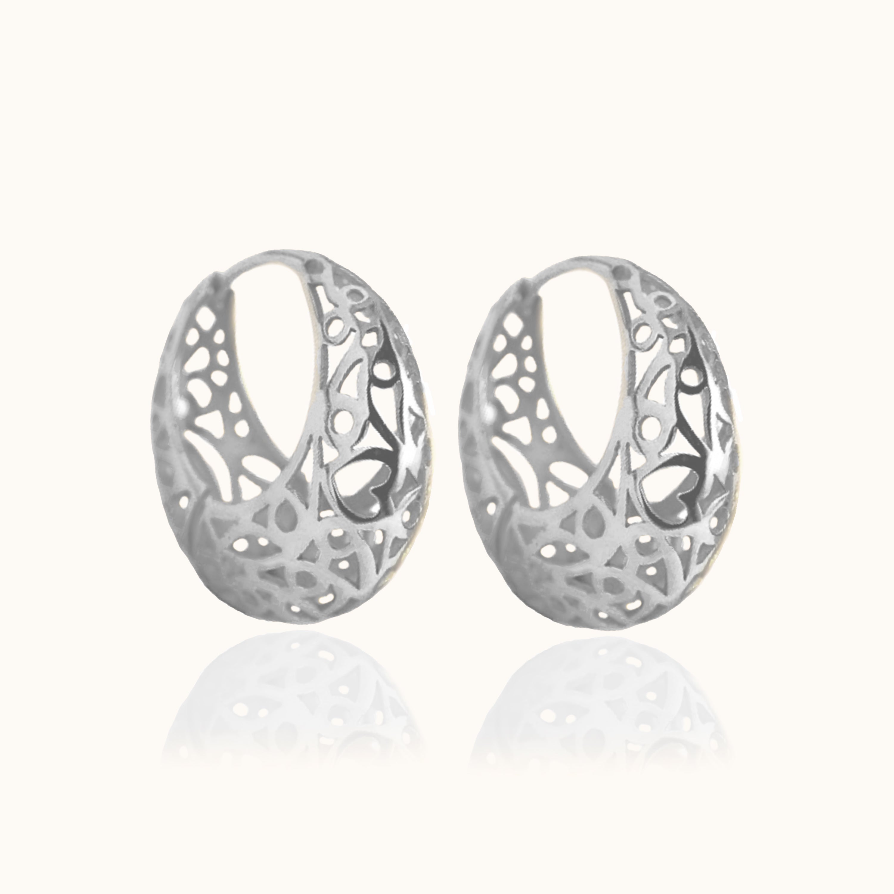 Hollow Carved Chunky Hoops