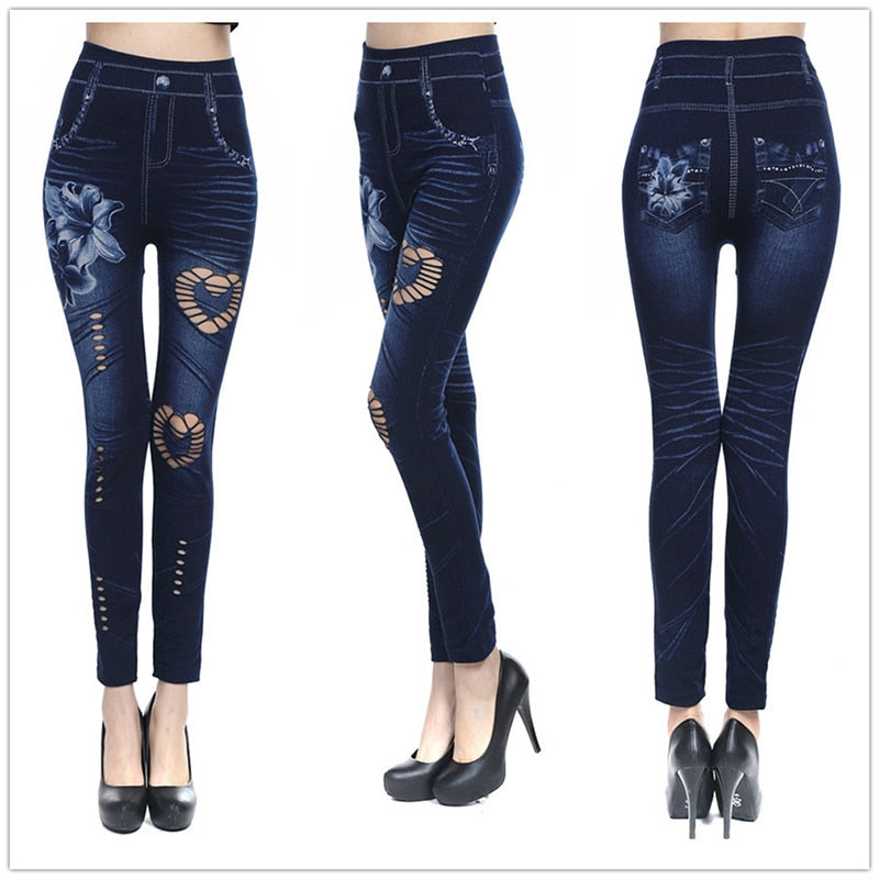 Hot Sexy Women Jean Skinny Jeggings Pants high waist leggings female