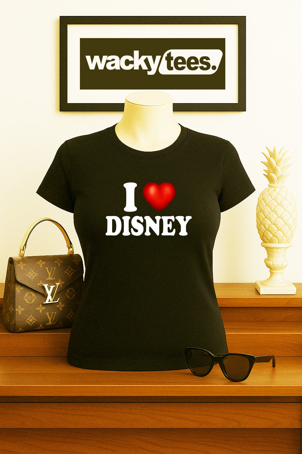 I Love Disney I Heart Funny Adult Humor Graphic Tee Shirt