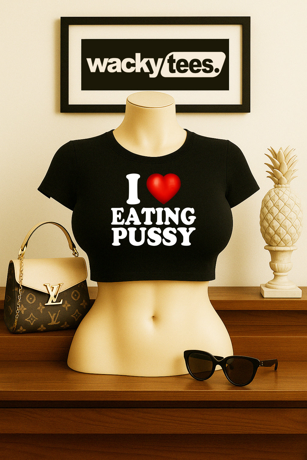 I Love Eating Pussy I Heart Funny Adult Humor Graphic Tee Shirt