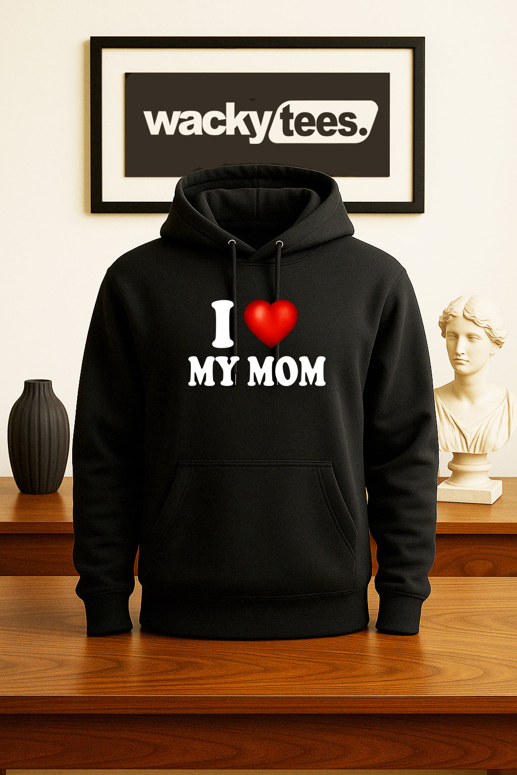 I Love My Mom I Heart Funny Adult Humor Graphic Tee Shirt