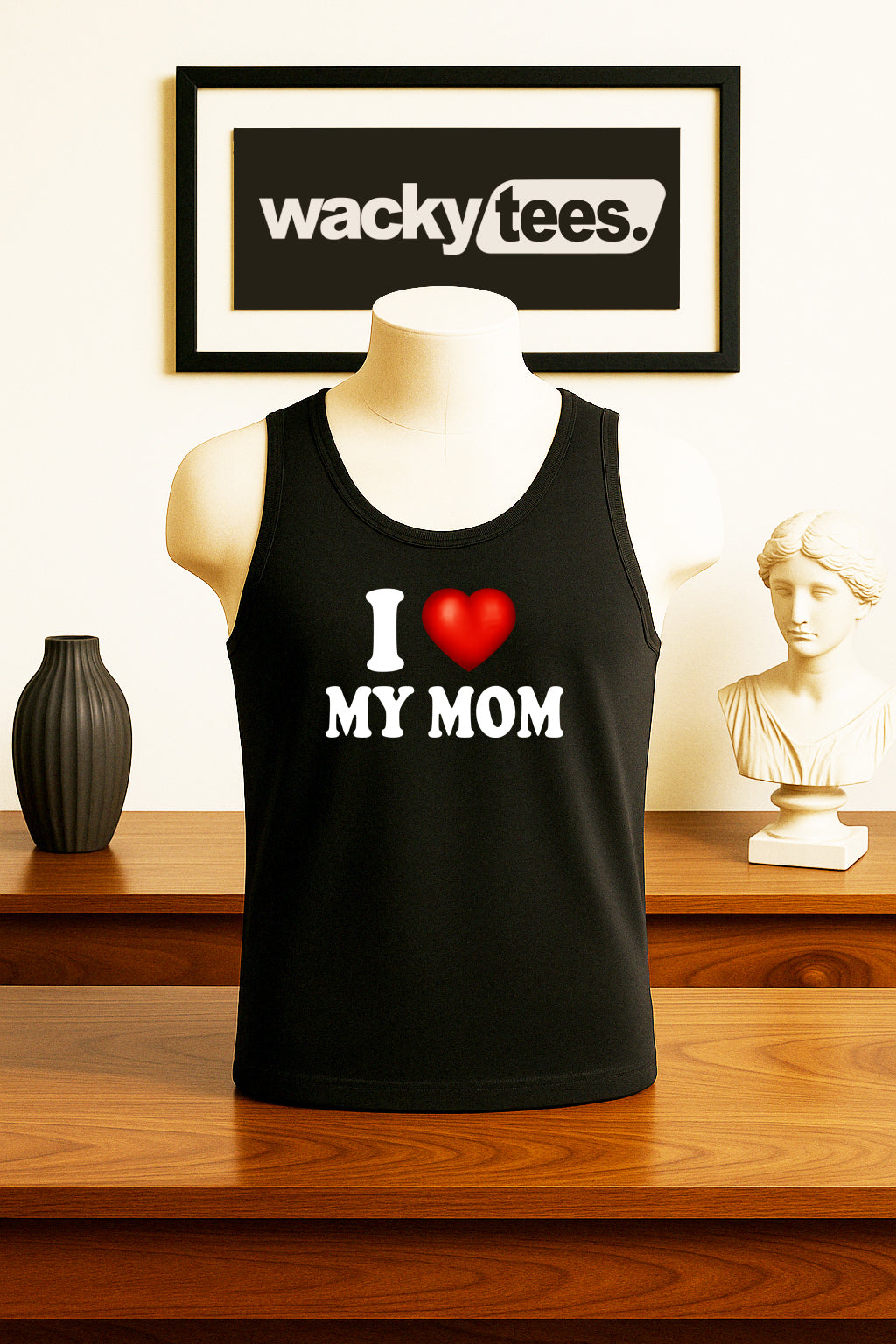 I Love My Mom I Heart Funny Adult Humor Graphic Tee Shirt
