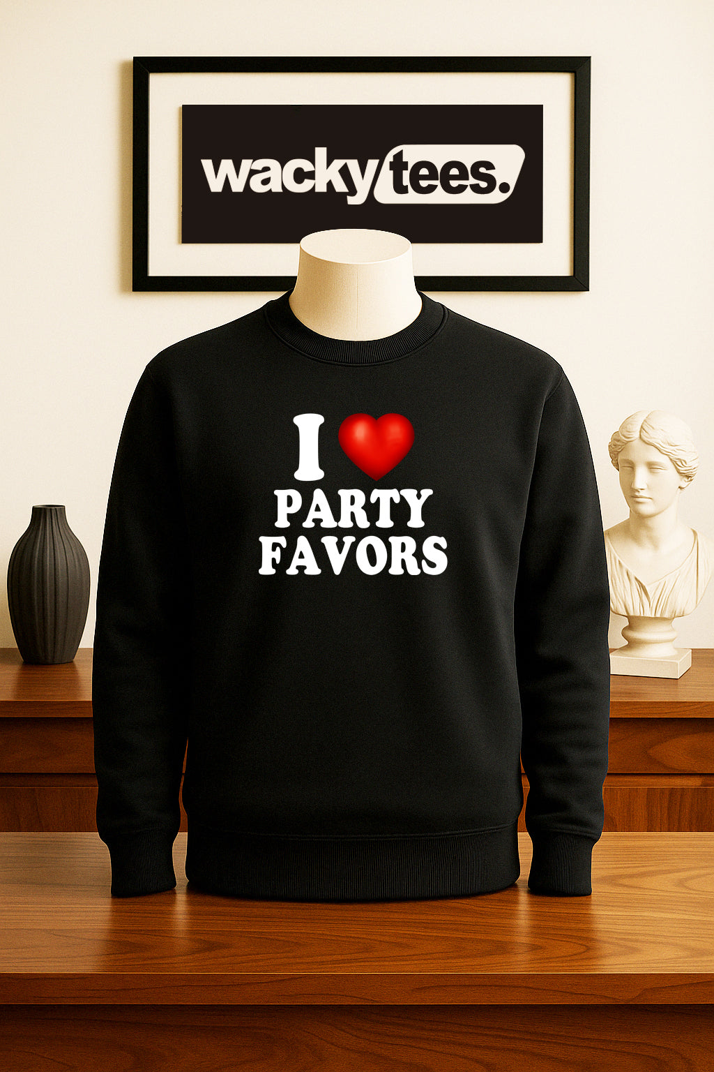 I Love Party Favors I Heart Funny Adult Humor Graphic Tee Shirt