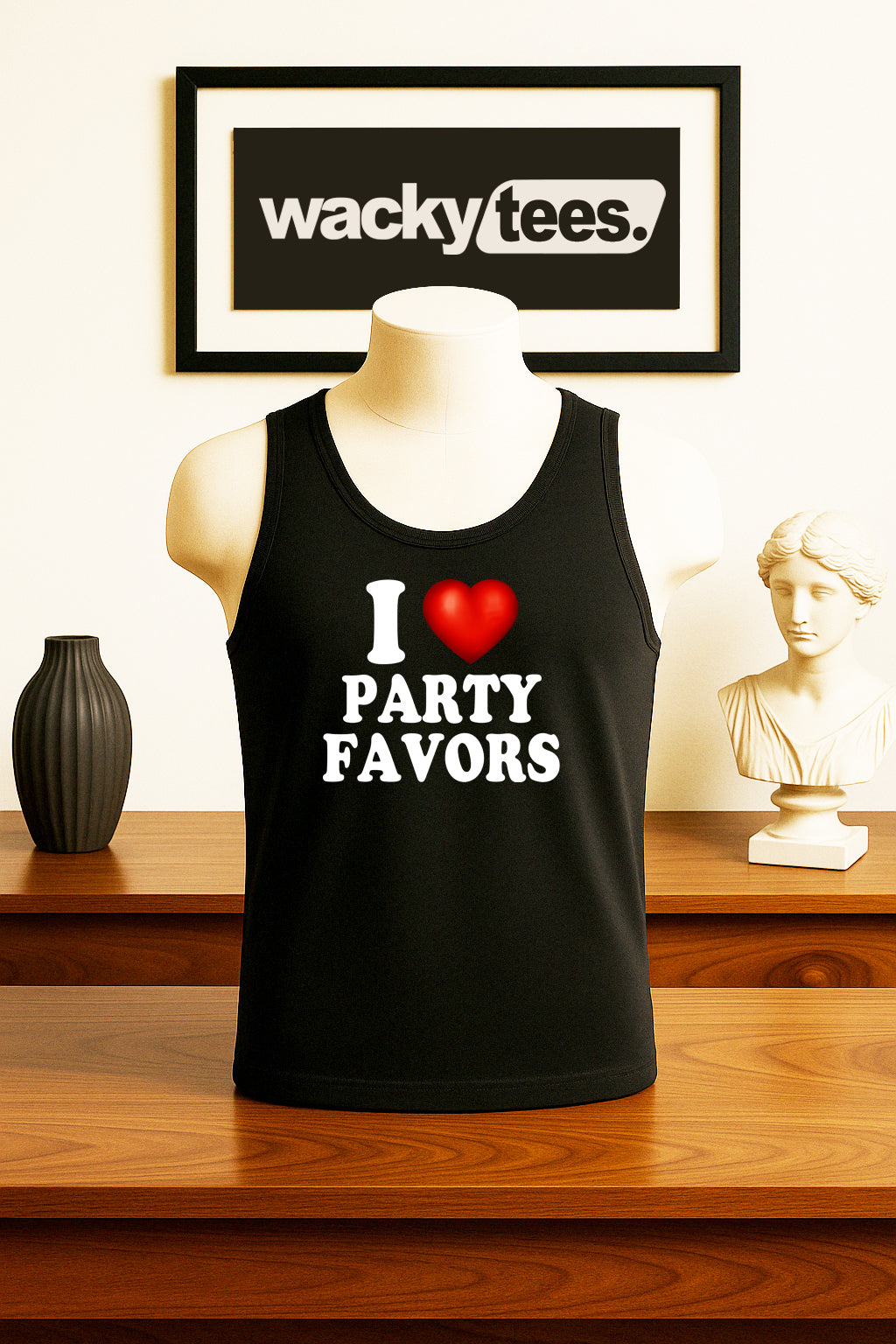 I Love Party Favors I Heart Funny Adult Humor Graphic Tee Shirt