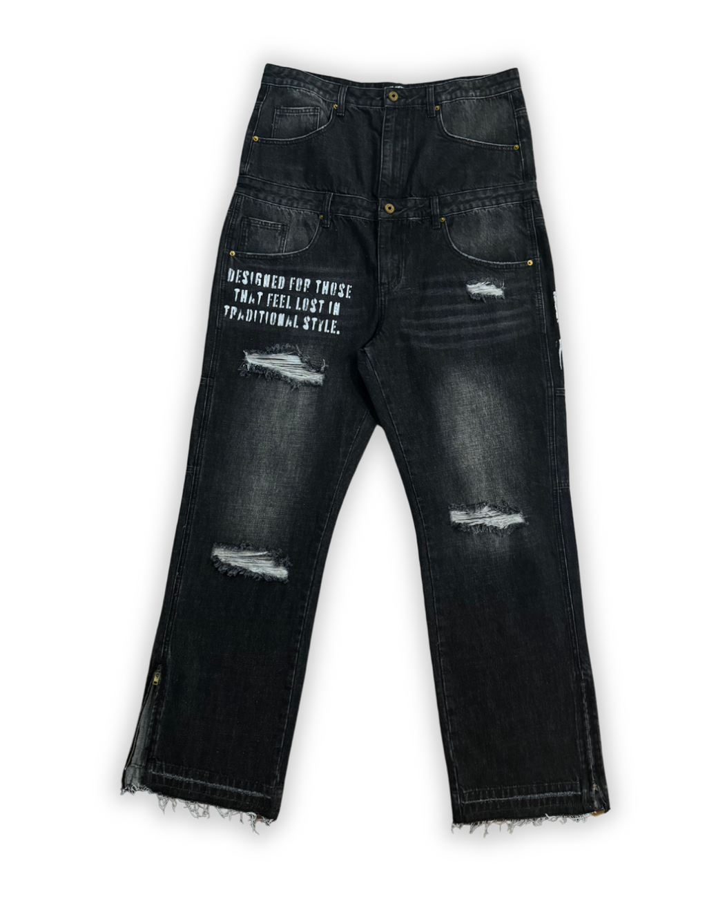 SEEING DOUBLE PANTS - black