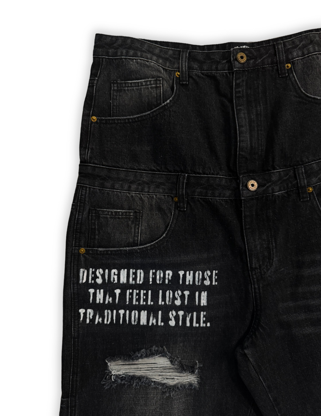 SEEING DOUBLE PANTS - black