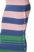Brandi MultiColor Stripe Strapless Knit Maxi Dress - Pink