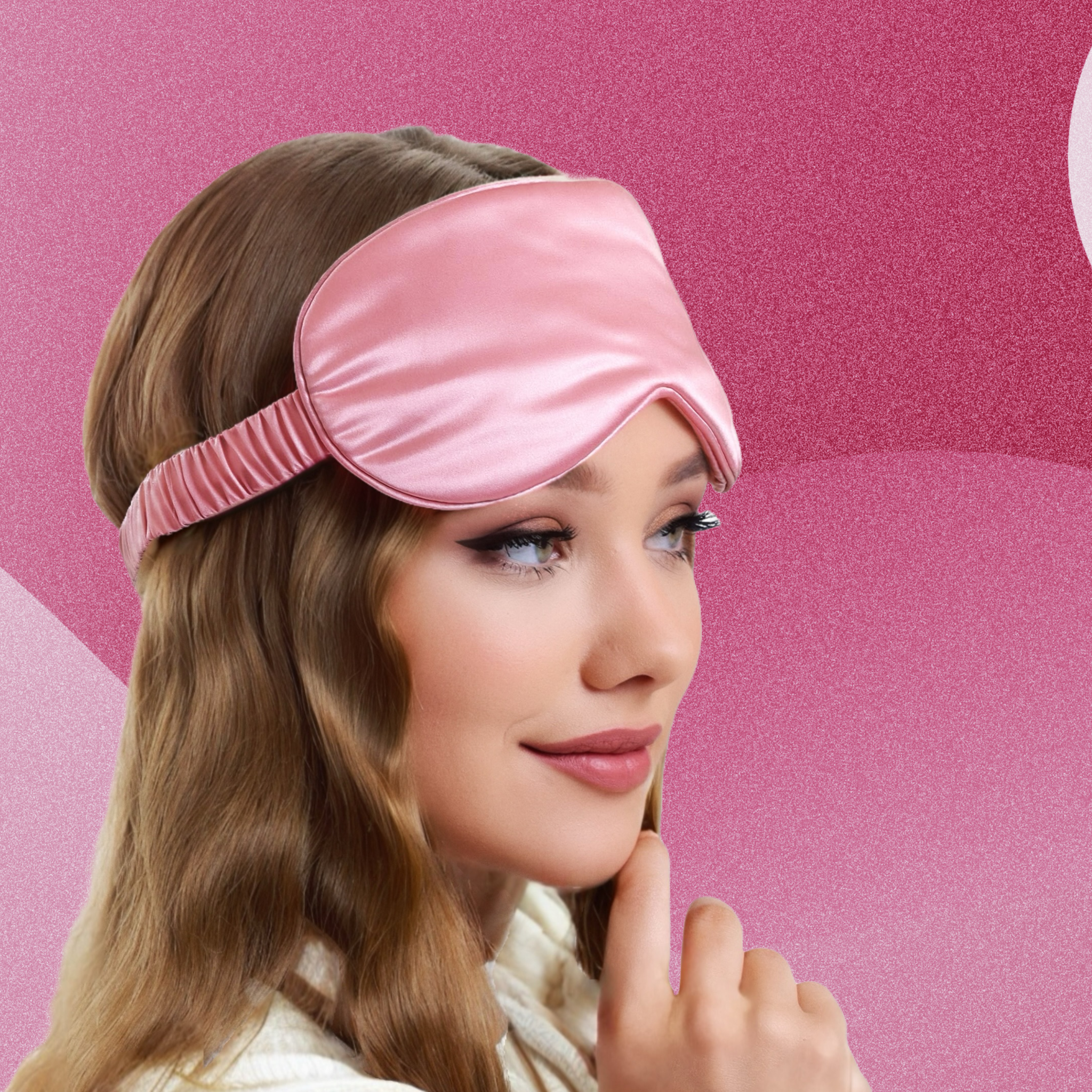 Luxurious Pink Sleep Mask for Restful Nights
