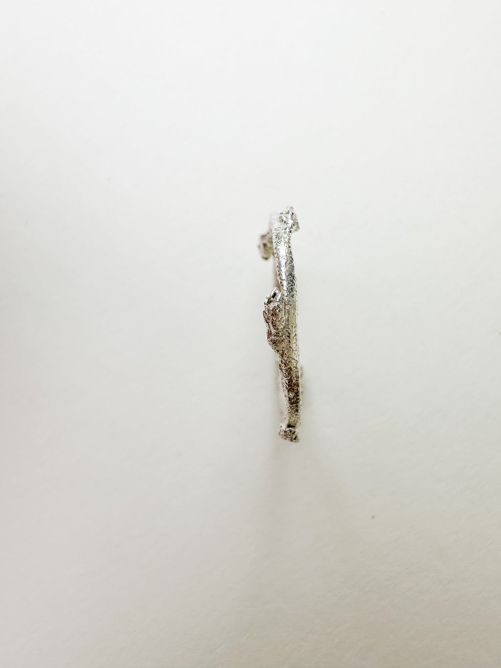Budding twig ring Size 8, stackable rings, Maine forest botanical jewelry, recycled sterling silver, hand carved