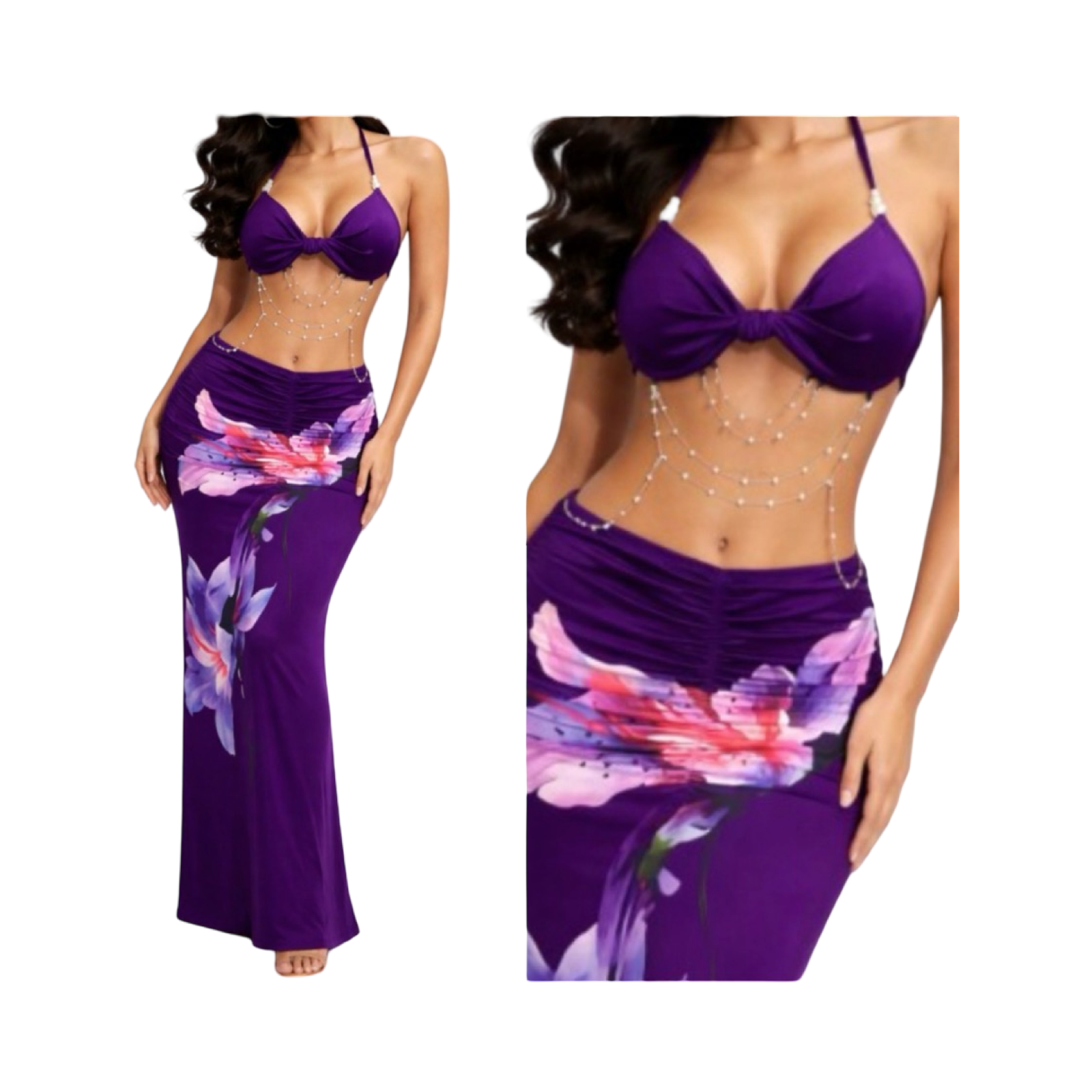 Adorn in Purple dress