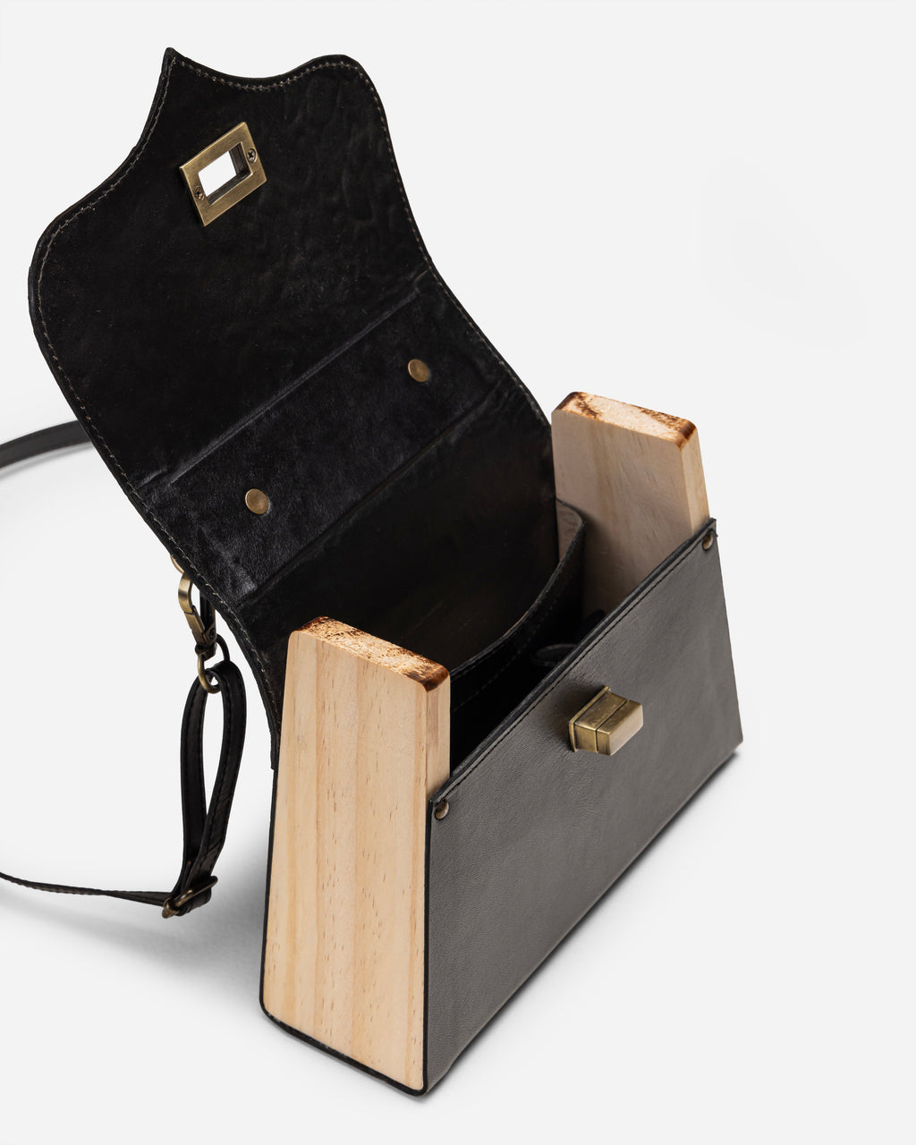 Black Embossed Leather Mini Bag