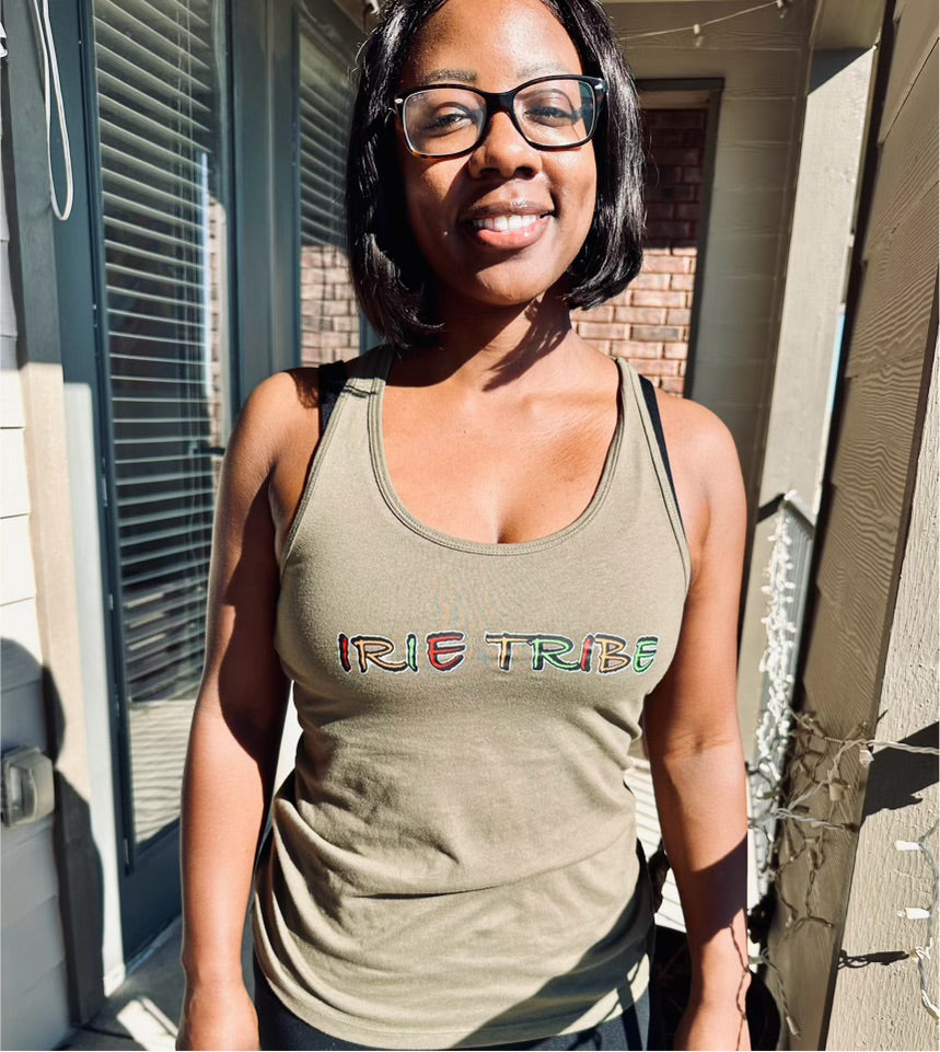 Irie Tribe Slim Fit Tank Top – Lightweight Cotton-Poly Blend | Rastafari Graphic